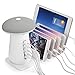Produktbild WELSUN USB Ladestation Dock Multi Port USB Ladegerät Pilz Nachtlampe QC 3.0 Schnellladegerät Für Handy und Tablet (Farbe : US Plug)