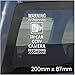 Price comparison product image 1 x PORTRAIT Design-In Car CCTV Camera Recording-Window CCTV Sticker-200mm-Security Sign-Car,Van,Lorry,Truck,Taxi,Bus,Mini Cab,Minicab-Dashcam,Go Pro