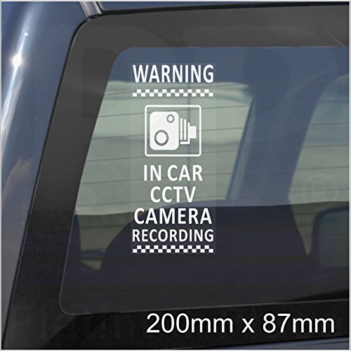 Price comparison product image 1 x PORTRAIT Design-In Car CCTV Camera Recording-Window CCTV Sticker-200mm-Security Sign-Car, Van, Lorry, Truck, Taxi, Bus, Mini Cab, Minicab-Dashcam