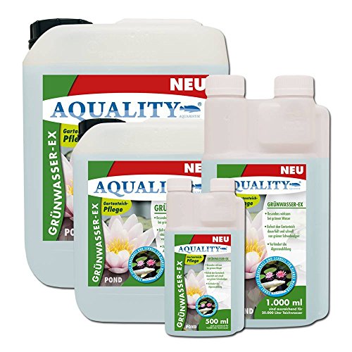 AQUALITY Grünwasser-EX POND für Ihren Gartenteich 5.000 ml (GRATIS Lieferung innerhalb Deutschlands – Besonders wirksam bei grünem Wasser – Befreit den Gartenteich dauerhaft und schnell von grünen Schwebealgen und verhindert die Algenneubildung im Gartenteich) - 3