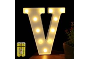 ‎HONPHIER HONPHIER® Buchstaben Lichter Alphabet Lampe LED Brief Beleuchtung Buchstabe Licht Beleuchtete Buchstaben Nachtlichter Dekoration für Geburtstag Party Hochzeit Kinderzimmer (V)