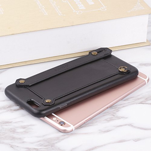 iPhone 6 Plus/iPhone 6S Plus Lederhülle Brieftasche , XGUO Dünne Leder Tasche mit Stand Halter Kreditkarten Steckplätze Für iPhone 6 Plus/iPhone 6S Plus optimale Einhandbedienung Hülle(Schwarz,iPhone 6 Plus/iPhone 6S Plus) - 6
