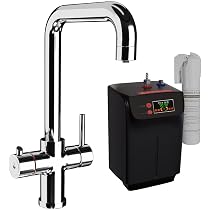 Ellsi 3 in 1 Instant Boiling Hot Water Dispenser Kitchen Sink Mixer Tap  with Tank u0026 Filter (Chrome) : Amazon.co.uk: Home u0026 Kitchen