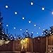 Produktbild 8m Innen/Außen Weihnachtsbeleuchtung Lichterkette, verknüpfbar, 20 LEDs warmweiß, Glühbirnen klar, Kabel schwarz, von Festive Lights