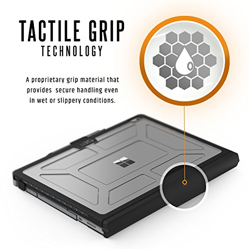 Urban Armor Gear Hardcase f  r Microsoft Surface Book mit Performance Base - Transparent  Microsoft Zertifiziert   L  ftungsschlitzaussparungen   Pen 