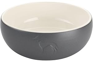 Comedero para Perro Hunter Gris Cerámica Silicona 900 ml Moderno