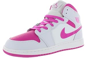 Jordan 1 Mid : noir, gris ciment, rouge feu, blanc