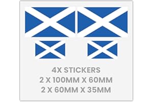 HANDMADE BY STUKK 4 pegatinas de vinilo de la bandera de Escocia para el parachoques del coche, iPad Van Laptop