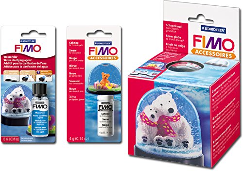 Staedtler FIMO® Schneekugel-Set (Schnee + Wasserklar + Kugel rund)