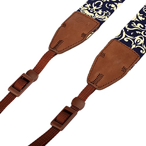 LYNCA LL-10 bandouli  re sangle de cou sangle d   paule amovible avec dessins d impression de fleurs pour tous les appareils photo dslr Canon Nikon Sony Olympus Pentax etc