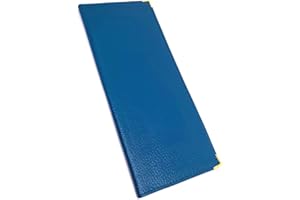 Charmoni - Pochette Porte chéquier Long - Porte Carte crédit, Billet - Talon à Gauche - en Cuir (Cuir, Turquoise)