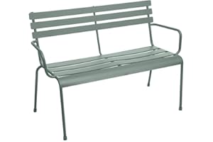 Hespéride - Banco de jardín Greensboro Verde Oliva de Acero tratado con epoxi