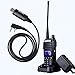 Produktbild NKTECH USB Kabel und BaoFeng UV-82 Tri-Power High Mid Low 8W 4W 1W VHF UHF DualBand 136-174/400-520MHz 128 kanäle Ham Handfunkgerät Zwei Wege Funkgeräte Walkie Talkie (Schwarz)