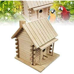 Stylelove Maison d'oiseau à Suspendre en Bois pour Le Jardin | Décorations de Jardin de nichoir d'oiseaux nouveauté Unique | Cabine d'hôtel Bird pour Oiseaux Sauvages