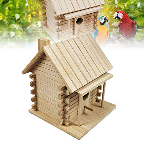 Stylelove Maison d'oiseau à Suspendre en Bois pour Le Jardin | Décorations de Jardin de nichoir d'oiseaux nouveauté Unique | Cabine d'hôtel Bird pour Oiseaux Sauvages