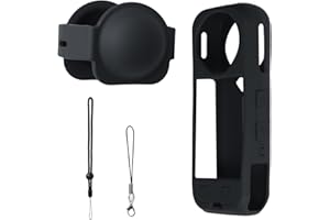 ANRBB Coque en silicone pour Insta360 X5, housse de protection anti-poussière et anti-rayures pour appareil photo de sport X5, accessoire adapté