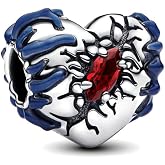 PHCLASY Coraz&oacute;n Charm Abalorios Navidad Colgante de Plata de ley con Circonita C&uacute;bica Transparente Charms Para Pulseras