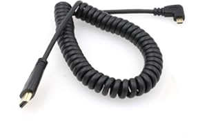 SZRMCC Kabel spiralny Micro HDMI do HDMI o wysokiej prędkości do tabletu Canon Sony DSLR kamera ATOMOS monitor