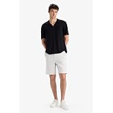 DeFacto%100 Pamuk Regular Fit Bermuda Şort E1231AX25SM