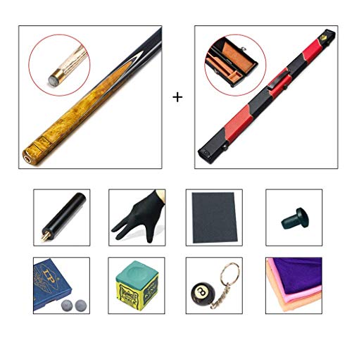 QQWW Excelente Pool Cues, Ash Snooker Handmade Clubs 3/4 Split Billiard Cue Black Eight Black 8 Pool Cues Billar,5#