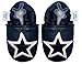 Soft Leather Baby boys Shoes with Suede Soles by Dotty Fish with Suede Soles. Navy and White Star design with navy bandana bib. - 0-6 months