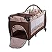 Homcom Portable Baby Child Travel Cot Playpen Play Pen Bed Bassinet Brown Entryway