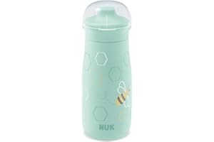 Gobelet NUK Mini-Me pour bébé | 9+ mois | 300 ml | Biberon pour enfant | Bec renforcé anti-fuites | Résistant aux chocs | Abeille verte