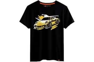 Magmatic - T Shirt Voiture Sportive pour Homme Unisex Enfant, Collection Splash Car Tee Shirt Noir Premium 100% Coton, Cadeau Voiture de Sport, passionné d'automobile, Fan de Voiture
