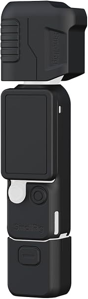 SMALLRIG Silikon-Schutzhülle für DJI Osmo Pocket 4, modularer Rundumschutz, Weiches Silikonmaterial, mit Displayschutzfolie aus Gehärtetem Glas und Handschlaufe - 6007 - 1