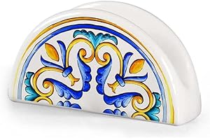 GICOS IMPORT EXPORT SRL Porta tovaglioli portatovaglioli in Ceramica Cucina Bar Ristorante 13 * 7 cm Decoro Terra d'amuri TAW-817618