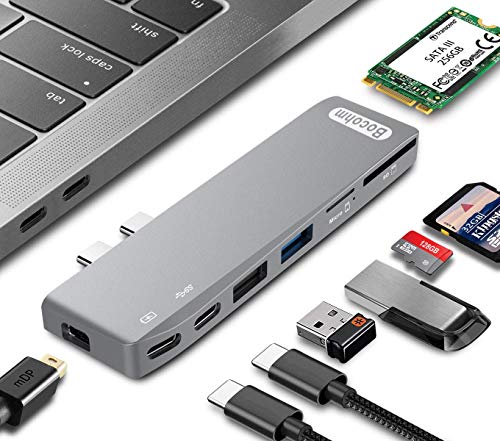 USB C Hub,Typ C Hub mit MiniDP 5K @ 60Hz Videoausgang, SATA III M.2 SSD Speicherdesign, Unterstützung 240GB 256GB 500GB Solid State Drive, Kompatibel mit Typ-C-Geräte USB C Hub,Typ C Hub mit MiniDP 5K @ 60Hz Videoausgang, SATA III M.2 SSD Speicherdesign, Unterstützung 240GB 256GB 500GB Solid State Drive, Kompatibel mit Typ-C-Geräte