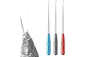 UYVPAER 3 Pièces Dégorgeoir de Peche, Remover Poisson Crochet en Acier Inoxydable, Pêche Détacheur avec Tube de Stockage, Dégorgeoir MagnétiqueTruite, Materiel de Pêche Outils