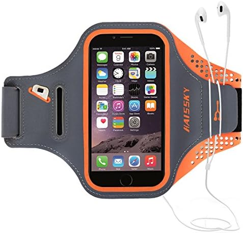 Guzack Running Armband for iPhone X/8 Plus/8/7/7 Plus/6s/6s Plus/6, Samsung Galaxy S7/S6/S5, Phone Armband Case Up to 5.5 Inches, Sweatproof Phone Armband Sports Armband, for Hikin/Running/Walking