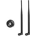 Eightwood 868 MHz Antenna RP-SMA Antenna Tilt and Swivel Omni Directional 2 Pieces for Homematic CCU3 CCU2 Raspberry Pi HM-MO