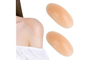 TYVOM 2 Pcs Adhesive Shoulder Pads Soft Anti-Slip Shoulder Pads for All Tops T-shirts Shirts Sweaters Jackets Dresses Perfect for Various Occasions like Dating Socializing Dancing Shopping