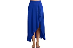 ranrann Falda Plisada de Baile Latino Flamenco para Mujer Falda Irregular de Ballet Danza Clásica Tango Sevillanas Vestido Danza del Vientre Chica