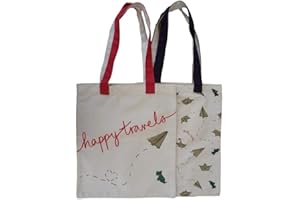 RADLEY 'Happy Travels' Pack of 2 Large Canvas Shopper/Shoulder Bags - NEW
