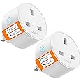 GNCC Smart Plug, 2 Pack WiFi Outlet Works with Alexa, Device Sharing and Timer, Remote Voice Control, 2.4G WiFi Only, 13A, No Hub Required