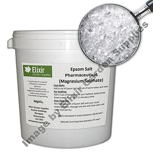 Elixir Gardens ® EPSOM SALT PHARMACEUTICAL GRADE MAGNESIUM SULPHATE TUB 5kg