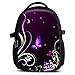 Produktbild Rucksack für Jungen Mädchen Damen Herren - Schulrucksack Schulranzen Ranzen für die Schule - Backpack für Stadt / Sport für Kinder & Jugendliche - Cooles Design / aus Canvas Stoff - Butterfly Light