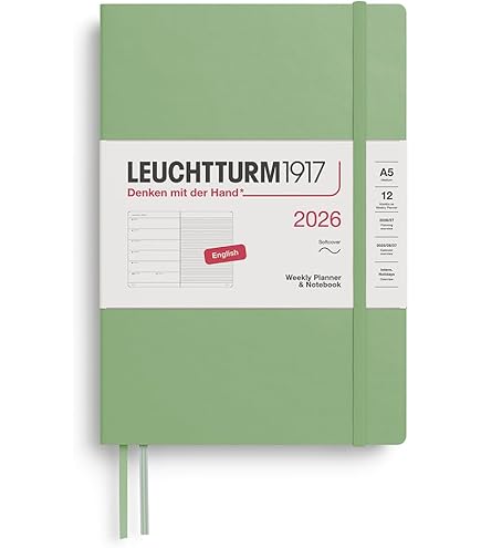 LEUCHTTURM1917 372776 Daily Planner Medium (A5) 2026, 12 Months, Forest - View #2