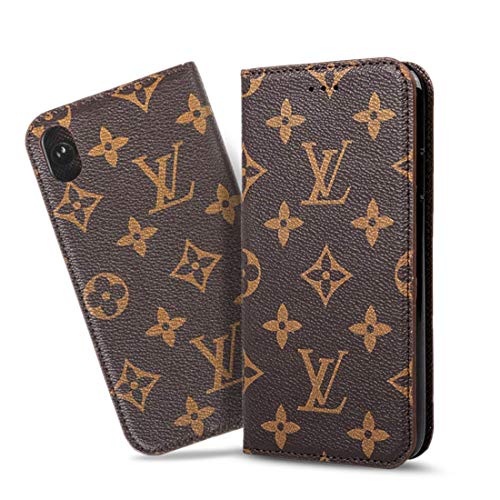 Luaferi Funda iPhone 11 Pro Móvil Carcasa Libro Flip por iPhone 11 Pro MAX,iPhone 11,iPhone XS MAX/XR/XS/X Estuche con Cartera Tarjetero Suporte Cierre Ventosa Protector (iPhone XS MAX, Marrón)