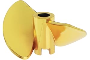 Be In Your Mind 35mm RC Boat 2 Blade Propeller Zinc Alloy Blades Propeller Compatible with FeiLun FT016 FT007 FT012 FT009 FT011 FT010 FT016 (Yellow)