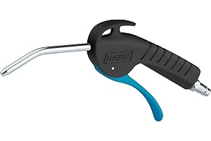 ‎HAZET HAZET Ausblaspistole 9040P-1 I 100 mm lange, gebogene Drüse, 6 Bar Betriebsdruck mit ergonomischem Handgriff I für ein schnelles entfernen von Spänen oder anderen Fremdkörpern