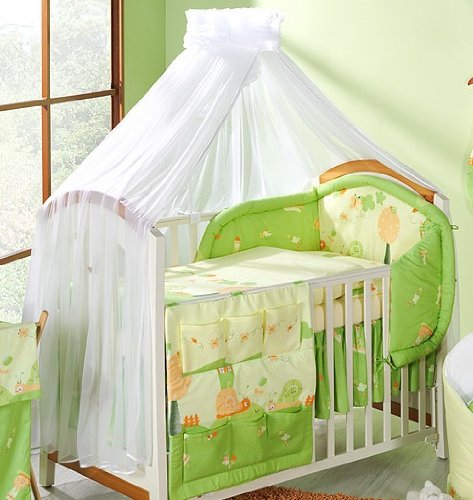 Luxury Baby Crown Canopy Drape / Mosquito Net Only Large 480 cm for Cot Bed (Decorative Shifon Rose) - WHITE