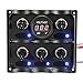 Produktbild Alamor Caravan Rv Boot Marine 5 Gang Led Toggle Switch Panel Digital Batterie Voltmeter