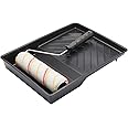 Fit For The Job 3 Piece 9 inch Paint Roller Set for DIY Painting with Emulsion Paints on Walls & Ceilings - Medium Pile Roller Sleeve for Painting Smooth & Semi Smooth Surfaces, with Frame & Tray, 9"