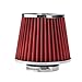 Produktbild ROSENICE Luft Filter Auto Runde konische Universal Kaltluft Aufnahme Kits Carbon Fiber(Red)
