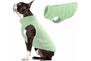 JACKO & CO Fleece-Weste mit Ring für die Leine – weich, leicht, atmungsaktiv für Welpen, kleine, mittelgroße Hunde, Kätzchen, Katzen, Chihuahua, warm für Herbst/Winter (Mintgrün L, 4,5-7,3 kg)