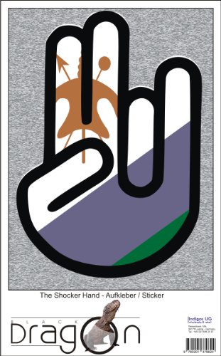 The Shocker Hand - Laptop Notebook Skin Sticker Cover Art Decal - 210x144 mm black Outline with Flag - Lesotho